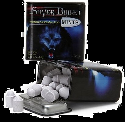 Candy for Halloween Werewolf Silver Bullet Mints for sale