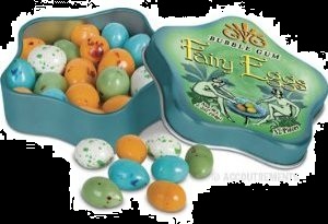 Fairy Egg Gum and Decorative Tin For Sale