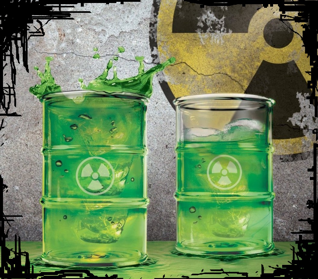 Candy For Halloween Toxic Barrel Drinking Glass