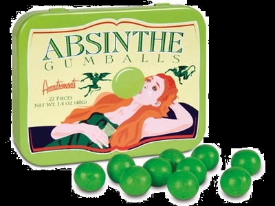 Candy for Halloween Absinthe Flavor Gumballs for Sale